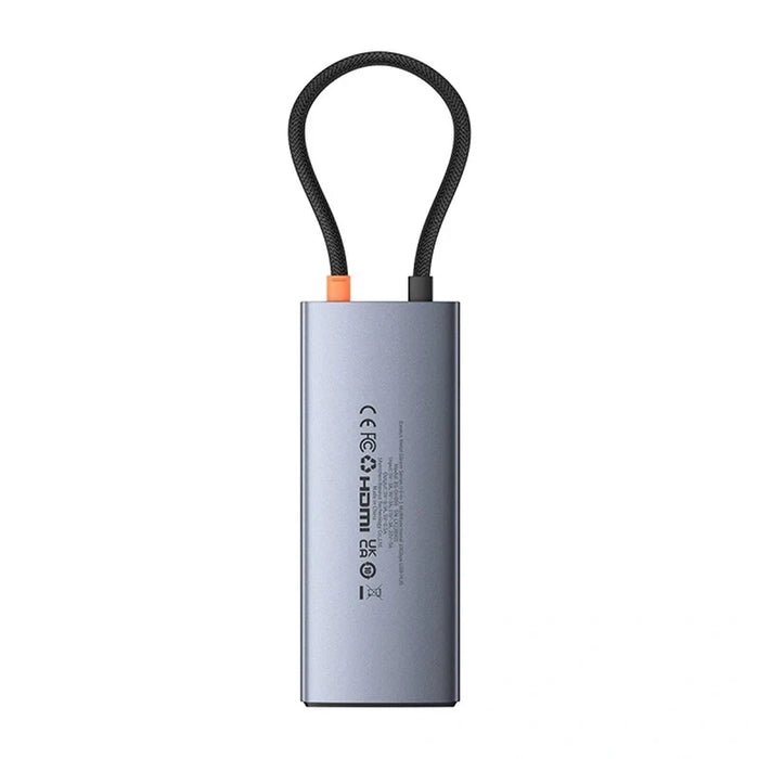 Hub 6in1 Baseus Metal Gleam 2 Series USB-C to 2xUSB 3.0 +USB-C + HDMI + USB-C PD + Ethernet RJ45 - Hubs<<<IT
