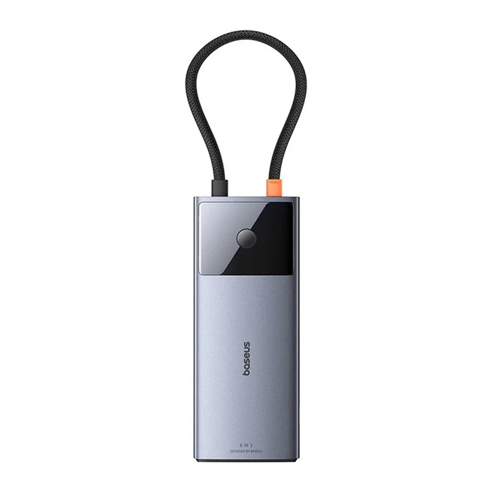 Hub 6in1 Baseus Metal Gleam 2 Series USB-C to 2xUSB 3.0 +USB-C + HDMI + USB-C PD + Ethernet RJ45 - Hubs<<<IT