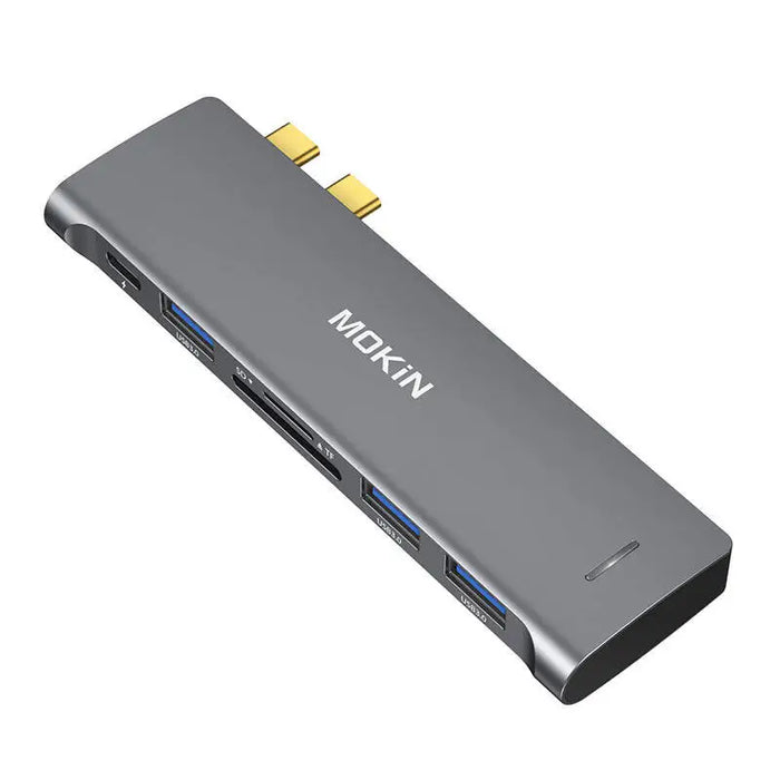 HUB 6in2 MOKiN USB-C for Macbook 3xUSB-A 1xUSB-C 1xSD/MicroSD (silver) - Hubs<<<IT Accessories<<<InnproXML
