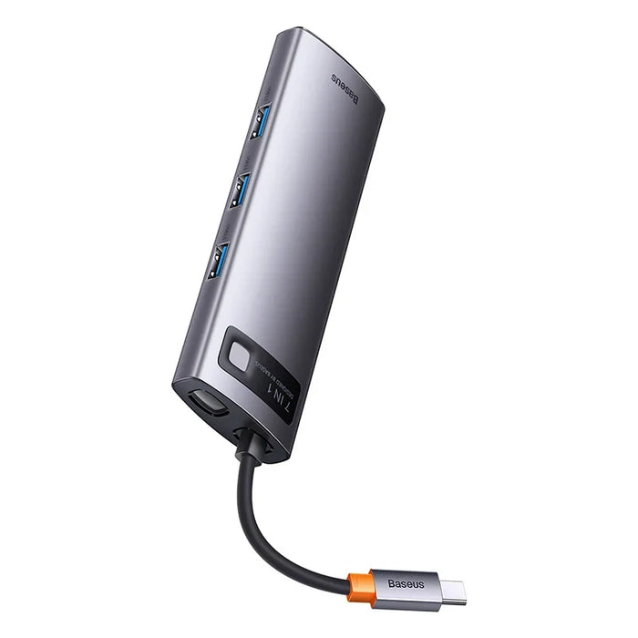 Hub 7in1 Baseus Metal Gleam Series USB-C to 3x USB 3.0 + HDMI + USB-C PD + VGA + Ethernet RJ45 - Hubs<<<IT