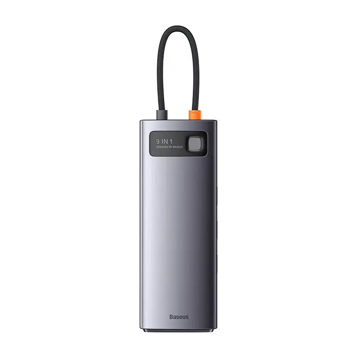 Hub 9in1 Baseus Metal Gleam Series USB-C to 2x USB 3.0 + 2x HDMI + USB 2.0 + USB-C PD + Ethernet RJ45 + microSD/SD