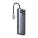 Hub 9in1 Baseus Metal Gleam Series USB-C to 2x USB 3.0 + 2x HDMI + USB 2.0 + USB-C PD + Ethernet RJ45 + microSD/SD