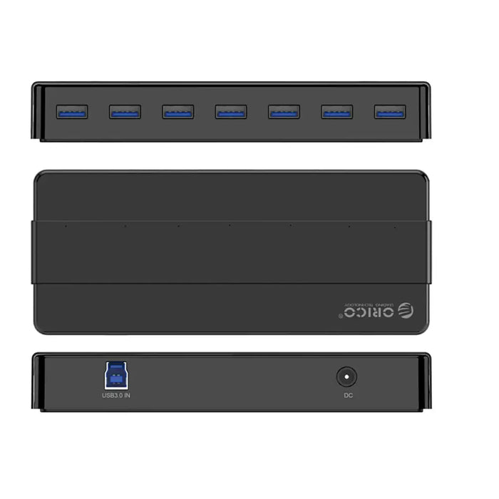 Hub Orico H7928-U3-V1 7x USB-A 3.0 - black - USB hubs<<<HurtelXML