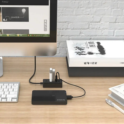 Hub Orico W5P-U2-100 4x USB-A 2.0 + microUSB 5V 1m - black - USB hubs<<<HurtelXML