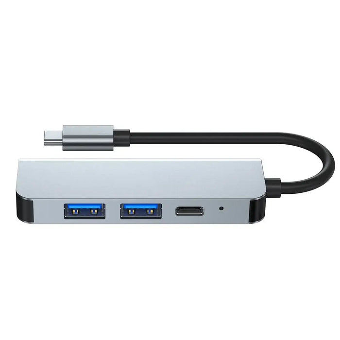 HUB Tech-Protect V2 4in1 USB-C - USB-A 3.0 / USB-A 2.0 / USB-C / HDMI - gray - USB hubs<<<HurtelXML