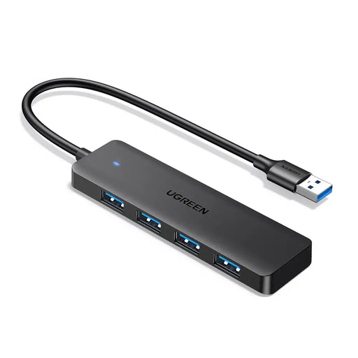 HUB Ugreen CM219 25851 with 4 USB-A 3.0 ports and USB-A 3.0 cable 15cm - black - USB hubs<<<HurtelXML