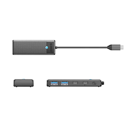 Hub USB-C Orico PAPW2AC-C3 docking station 2x USB-A 3.0 + 2x USB-C 3.0 - black - USB hubs<<<HurtelXML
