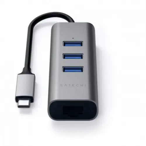 HUB USB Satechi Aluminum Type-C Hub (3x USB 3.0 Ethernet) - WiFi рутери<<<Лаптопи компютри и периферия<<<ZoraSite
