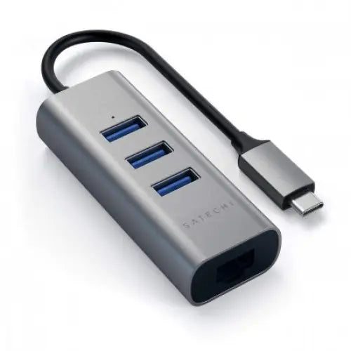 HUB USB Satechi Aluminum Type-C Hub (3x USB 3.0 Ethernet) - WiFi рутери<<<Лаптопи компютри и периферия<<<ZoraSite