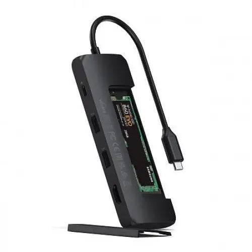 HUB USB Satechi Type-C (SSD HDMI 4K 2xUSB-A) ST-UCHSEK - WiFi рутери<<<Лаптопи компютри и периферия<<<ZoraSite