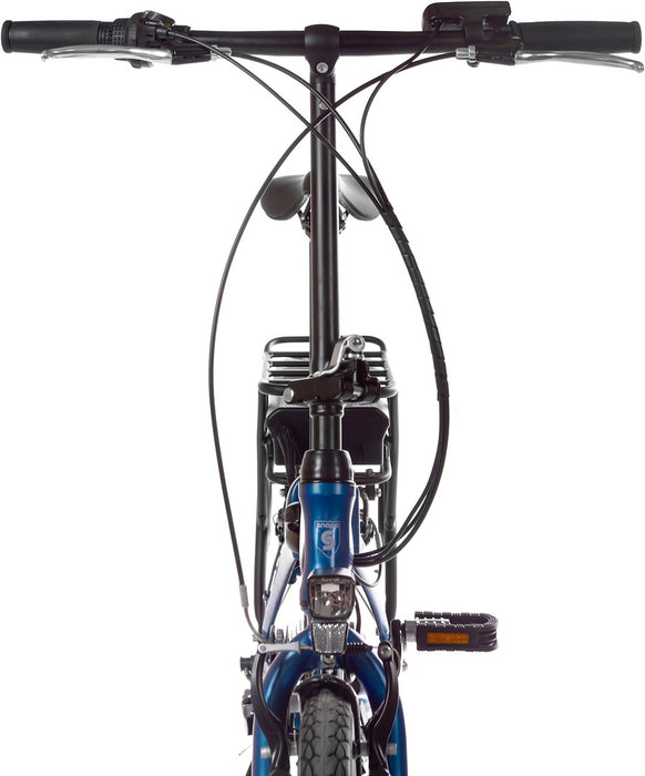 Snapp City-E folding electric bicycle, blue