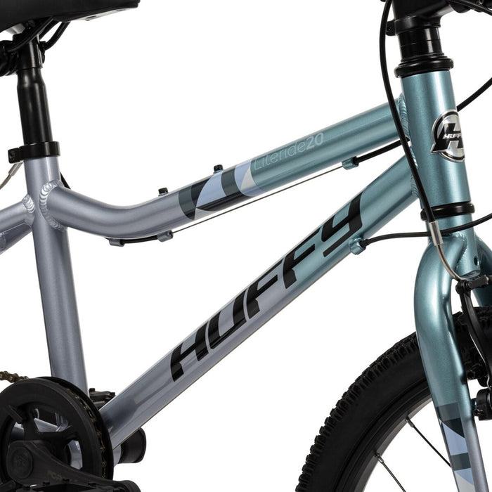 Huffy Literide Alu 20” bike, silver and turquoise (23005W)