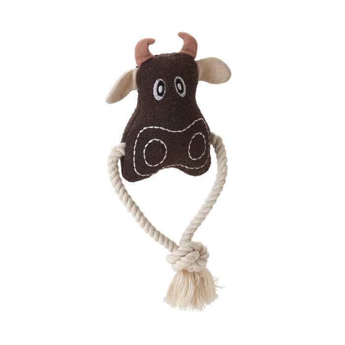 Dog toy Hunter Nebraska Brown Polyester Cow