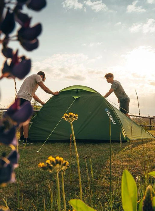 Husky BIZAM 2 PLUS two-person trekking tent, 145 × 290 × 120 cm, 3.6 kg, green
