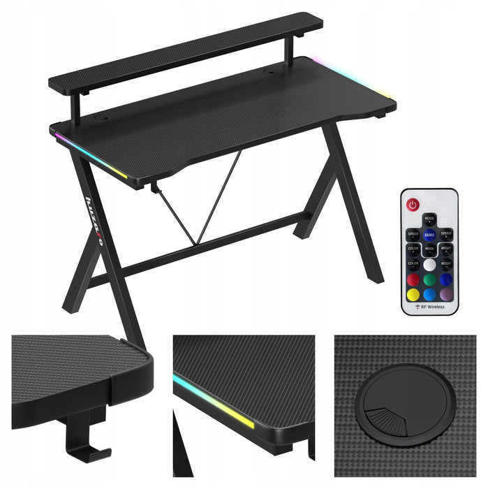 Huzaro Hero 1.9 RGB Gaming Desk Black