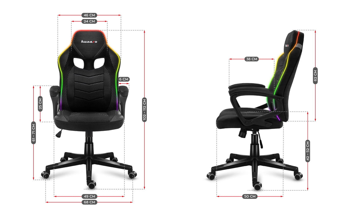 HUZARO FORCE 2.5 RGB MESH GAMING CHAIR