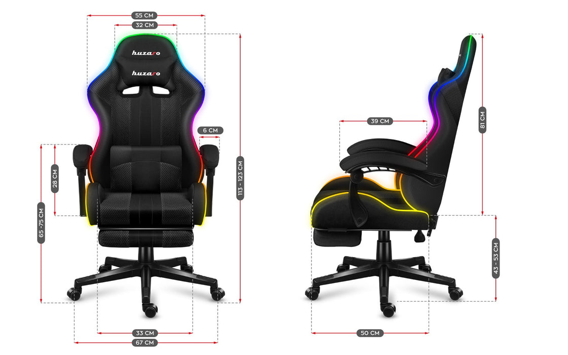 HUZARO FORCE 4.7 RGB MESH GAMING CHAIR