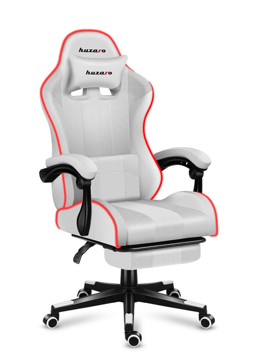 HUZARO FORCE 4.7 RGB White GAMING CHAIR