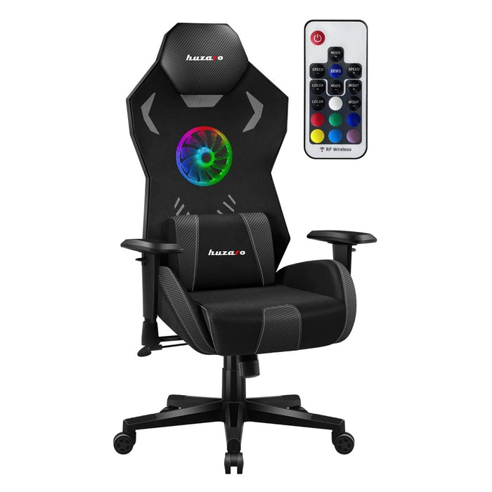 Huzaro Combat 7.6 RGB Black gaming chair with fan