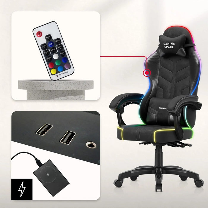 Huzaro Force 2.7 RGB Black Gaming Chair