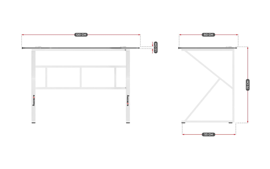 Gaming desk - Huzaro Hero 1.6 White