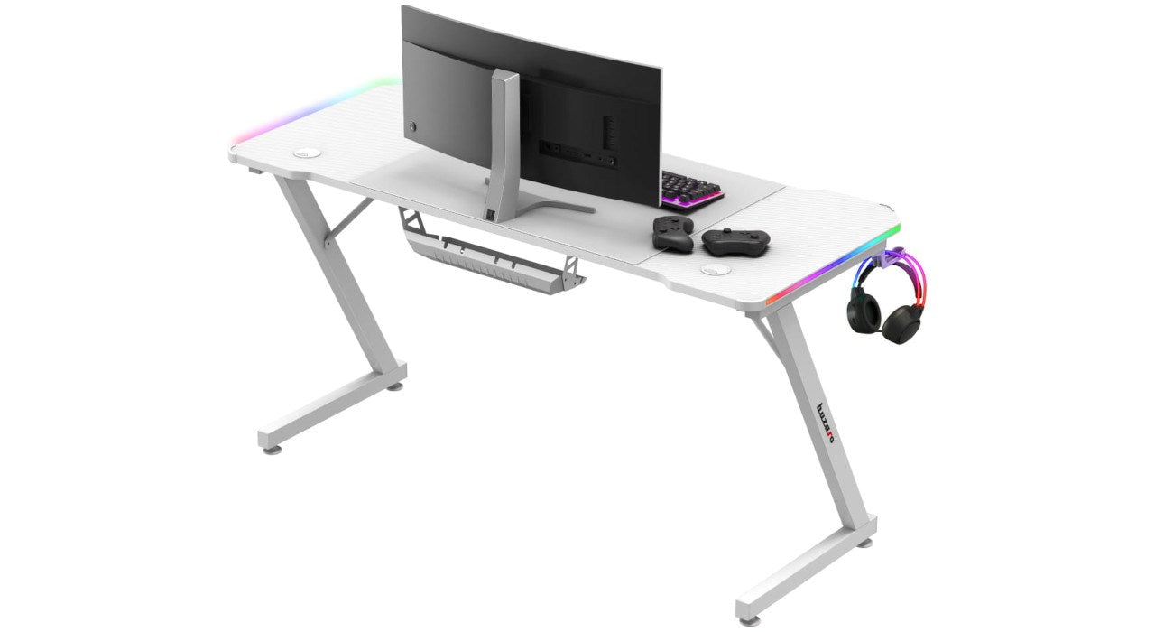 Huzaro Hero 3.3 White  RGB - gaming table