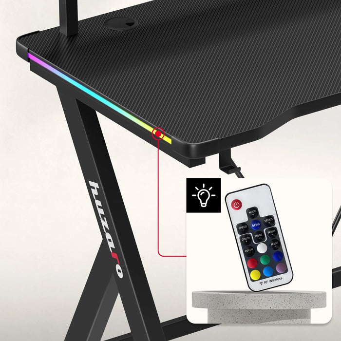 Huzaro Hero 1.9 RGB Gaming Desk Black