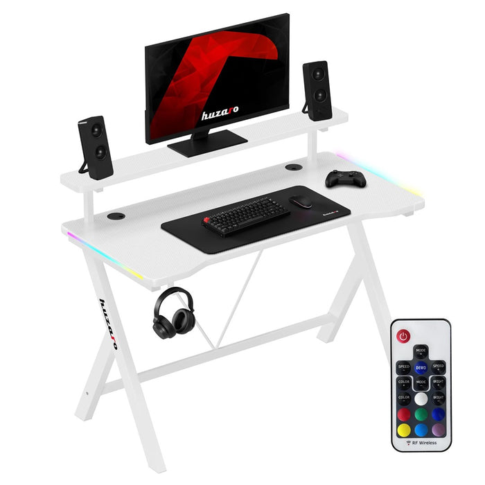 Huzaro Hero 1.9 RGB White Gaming Desk