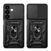 Hybrid Armor Camshield armored case for Samsung Galaxy S24 with camera cover - black - Cell phone cases