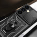 Hybrid Armor Camshield armored case for Samsung Galaxy S24 with camera cover - black - Cell phone cases