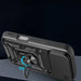Hybrid Armor Camshield Case for iPhone 17 Pro Max with Stand and Camera Cover - Black - Cell phone cases