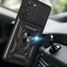 Hybrid Armor Camshield case for Samsung Galaxy A14 armored case with camera cover blue - Cell phone cases