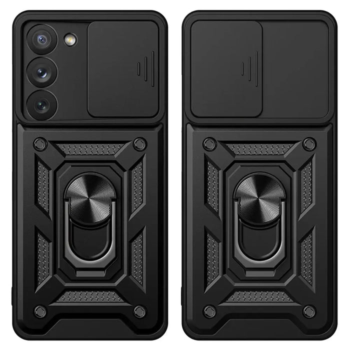Hybrid Armor Camshield case for Samsung Galaxy A34 5G armored case with camera cover blue - Cell phone cases