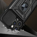 Hybrid Armor Camshield Case for Vivo X80 Lite / Vivo V25 Armor Case with Camera Cover Black - Cell phone cases