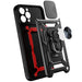 Hybrid Armor Camshield Case for Vivo X80 Lite / Vivo V25 Armor Case with Camera Cover Black - Cell phone cases