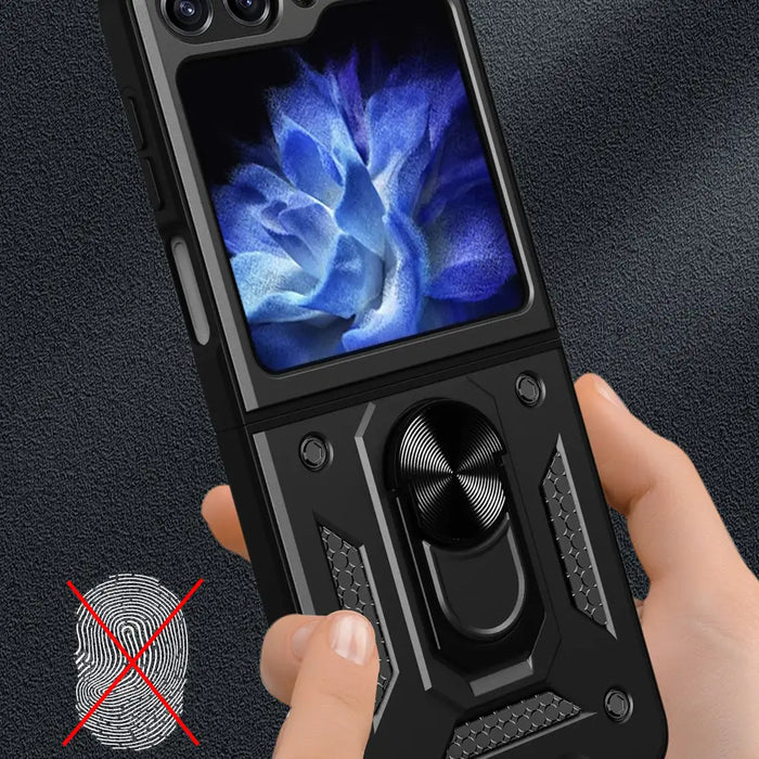 Hybrid Armor Camshield Case for Z Flip 5 5G with Camera Protector - Pink - Cell phone cases and covers<<<HurtelXML