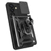 Hybrid Armor Camshield Case with Stand and Camera Cover for Samsung Galaxy M16 5G / F16 5G - Black - Cell phone cases