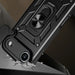Hybrid Armor Camshield iPhone 17 Air Case with Stand and Camera Cover - Black - Cell phone cases and covers<<<HurtelXML