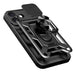 Hybrid Armor Camshield iPhone 17 Case with Stand and Camera Cover - Black - Cell phone cases and covers<<<HurtelXML