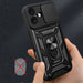 Hybrid Armor Camshield iPhone 17 Case with Stand and Camera Cover - Black - Cell phone cases and covers<<<HurtelXML
