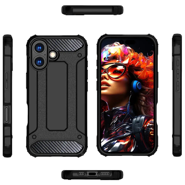 Hybrid Armor case for iPhone 17 - black - Cell phone cases and covers<<<HurtelXML