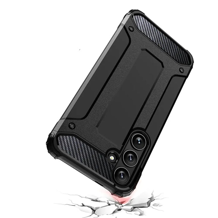 Hybrid Armor Case for Samsung Galaxy A16 / A16 5G Armored Hybrid Case - Black - Cell phone cases and covers<<<HurtelXML