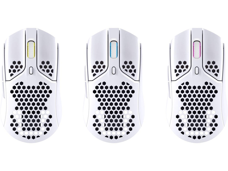 Гейминг мишка HyperX - Pulsefire Haste, оптична, безжична, бяла