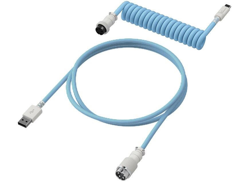 Keyboard cable HyperX Coiled Cable USB-C Light Blue-White