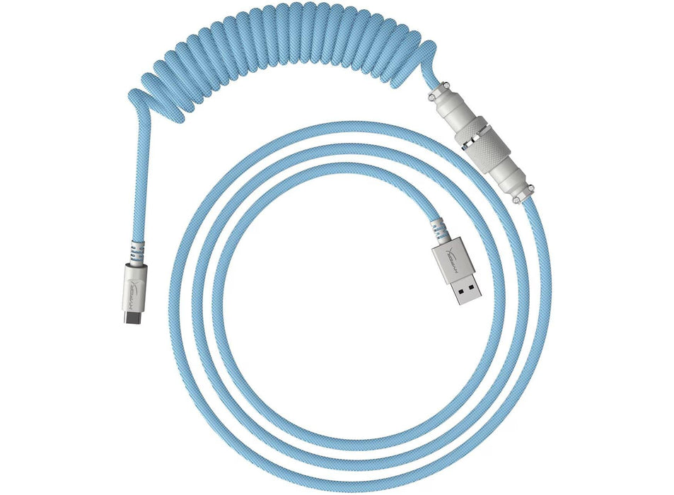 Keyboard cable HyperX Coiled Cable USB-C Light Blue-White