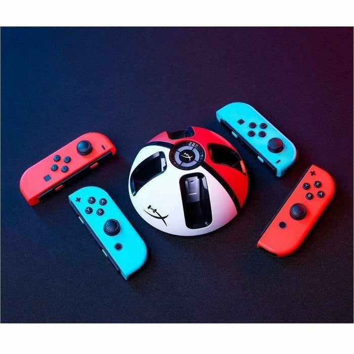 HyperX ChargePlay Quad 2 Docking Station, for Nintendo Switch Joy-Con Controllers, White/Red