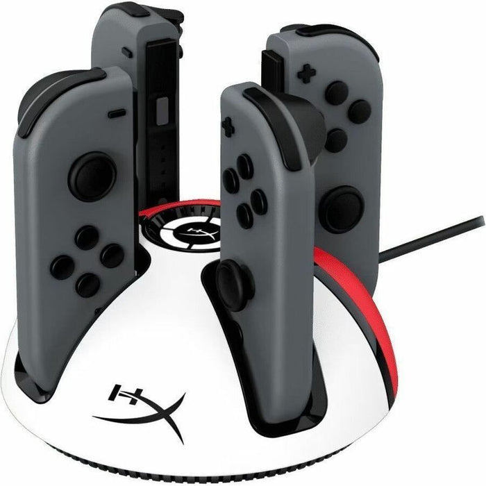 HyperX ChargePlay Quad 2 Docking Station, for Nintendo Switch Joy-Con Controllers, White/Red