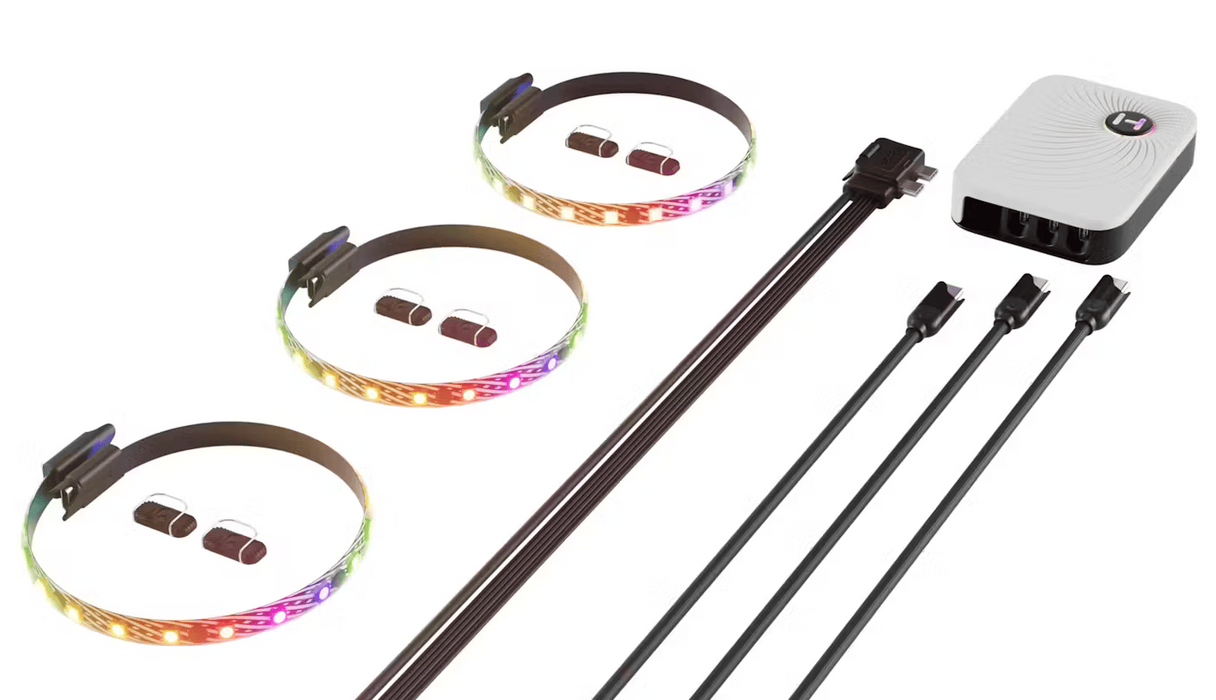 Set of 3 ARGB LED Strips HYTE LS10 - 330 mm + NP50