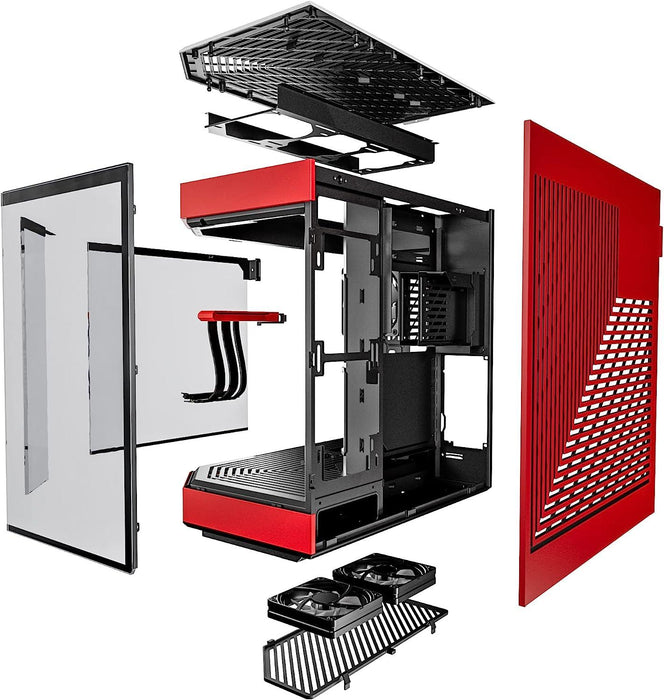 HYTE Y60 Tempered Glass Case, Mid-Tower, Black and Red