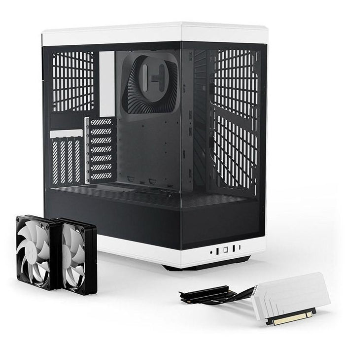 HYTE Y40 Tempered Glass Case, Mid-Tower, White and Black